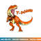 Cleveland Dinosaur Tyrannosaurus Rex Football Touchdown Kids png, sublimation copy.jpg