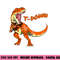 Cleveland Dinosaur Tyrannosaurus Rex Football Touchdown Kids png, sublimation copy.jpg