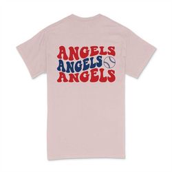 angels svg, angels fan svg, team spirit svg, baseball svg, boho svg, wavy stacked svg, retro vintage, svg cut file cricu