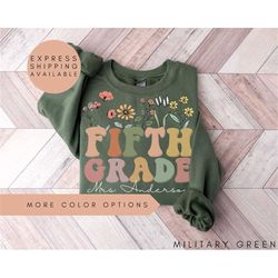 custom fifth grade teacher sweatshirt,fifth grade teacher sweater,5th grade teacher shirt,5th grade teacher gift for fif