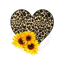 heart png - png - sublimation - sublimation png - sublimation design - graphic design - sunflower - leopard png - digita
