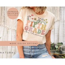 personalized fifth grade teacher shirt, fifth grade teacher tshirt, 5th grade teacher shirt, 5th grade teacher gifts for
