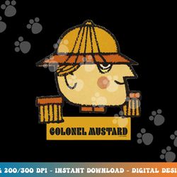 clue halloween colonel mustard big face  png,sublimation copy