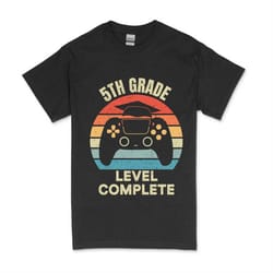 retro vintage 5th grade video game svg file for cricut & png sublimation, last day of school svg, gamer boy graduation s