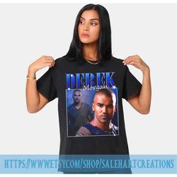 90s vintage derek morgan. criminal minds tv series t shirt unisex heavy cotton tee