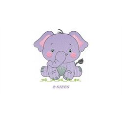 Elephant embroidery designs - animal embroidery design - machine embroidery pattern - baby embroidery file kid embroider