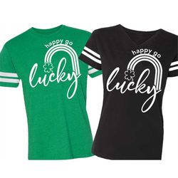 happy go lucky svg and png for sublimation, dtf print ready, cutting machine ready, st patricks day svg, lucky rainbow