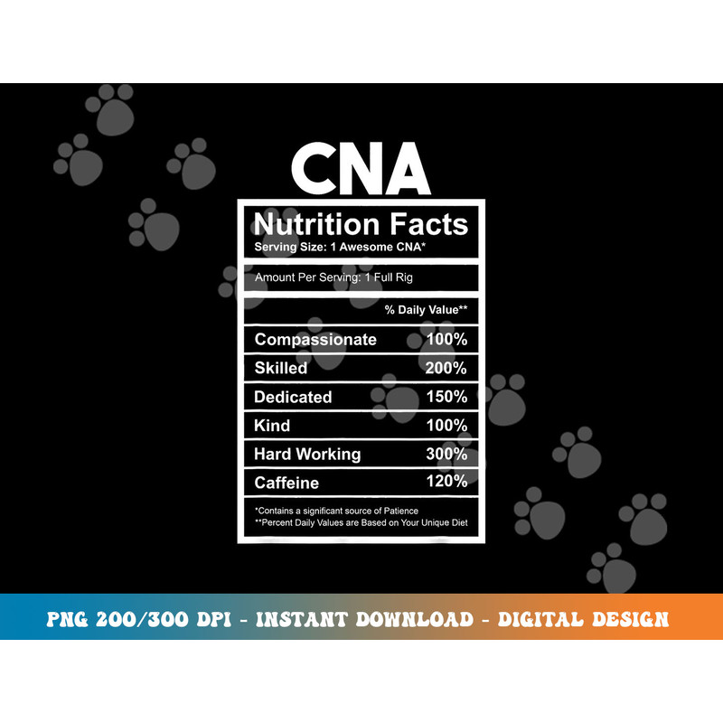 CNA Nutrition Facts Certified Nursing Assistant png,sublimation copy.jpg