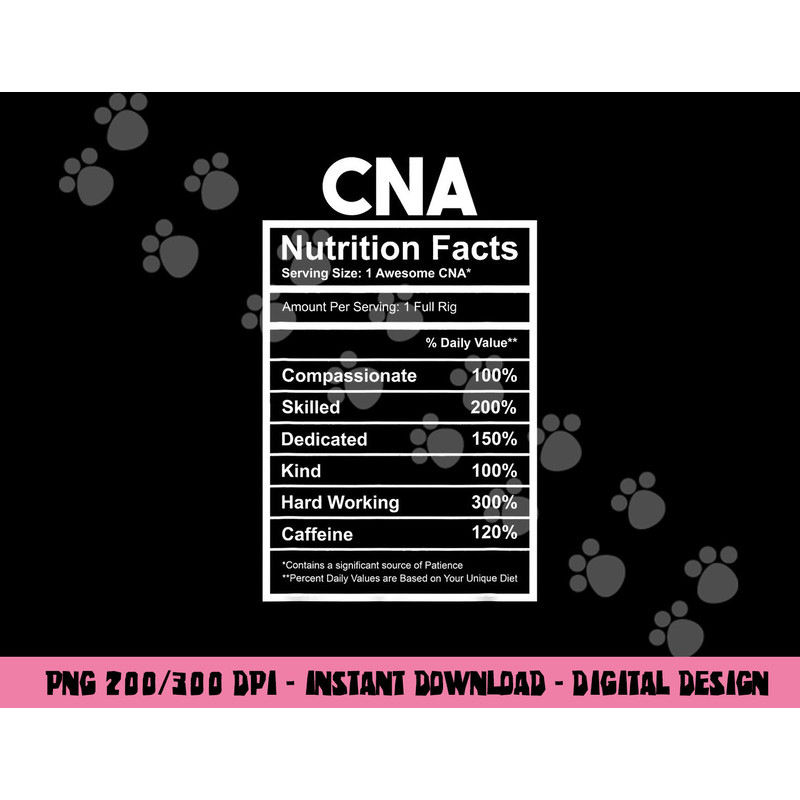 CNA Nutrition Facts Certified Nursing Assistant png,sublimation copy.jpg