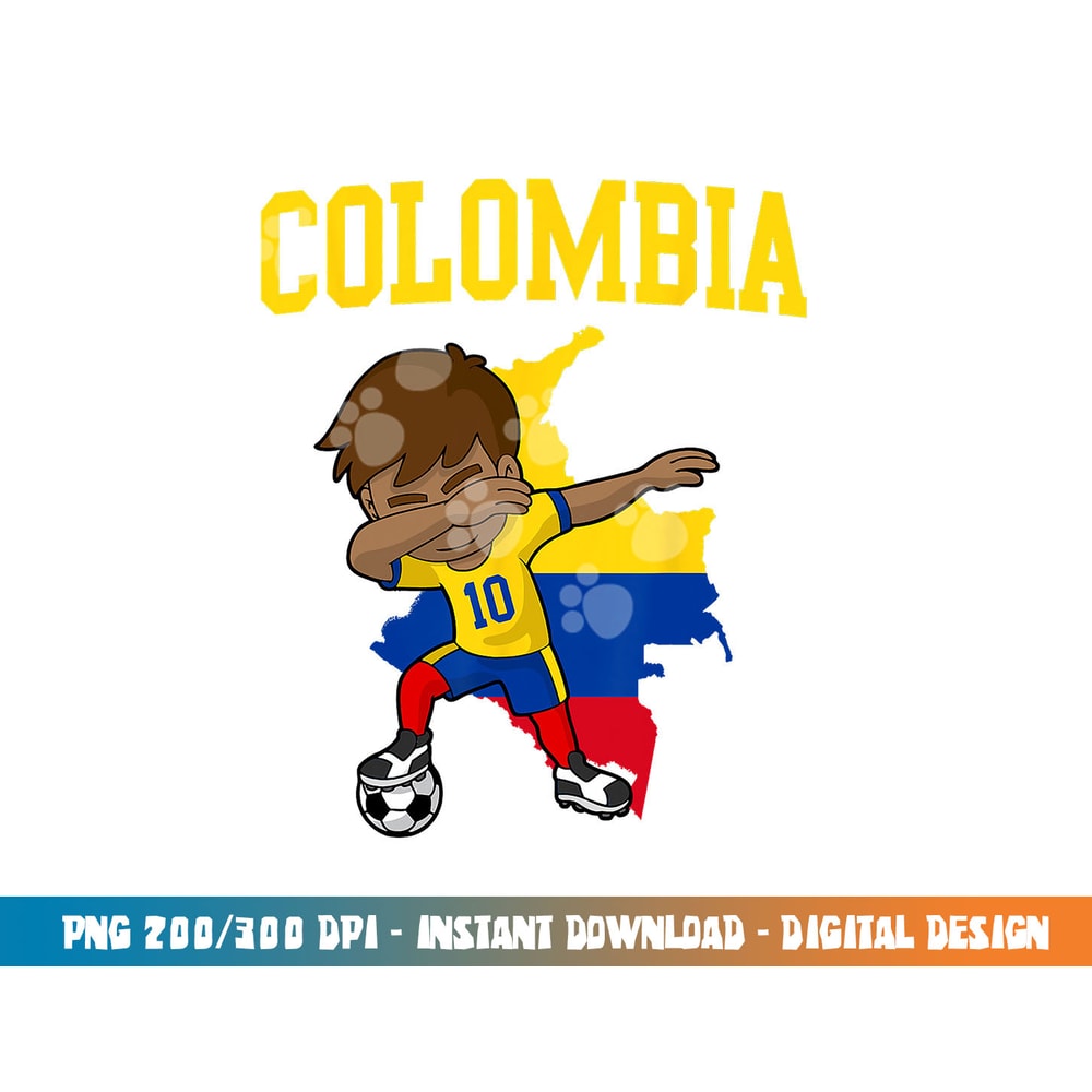 Colombia Soccer Colombian Football Dabbing png, sublimation copy.jpg
