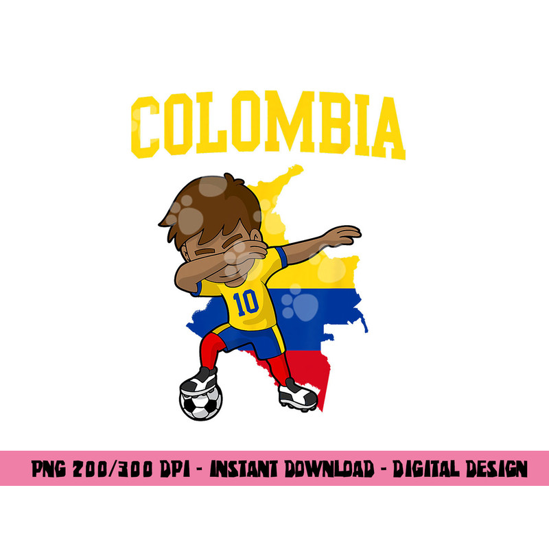 Colombia Soccer Colombian Football Dabbing png, sublimation copy.jpg