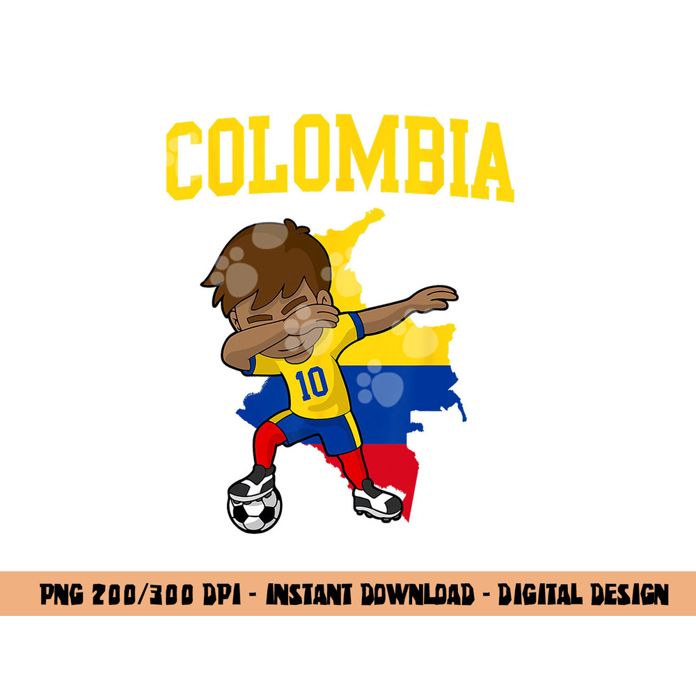Colombia Soccer Colombian Football Dabbing png, sublimation copy.jpg