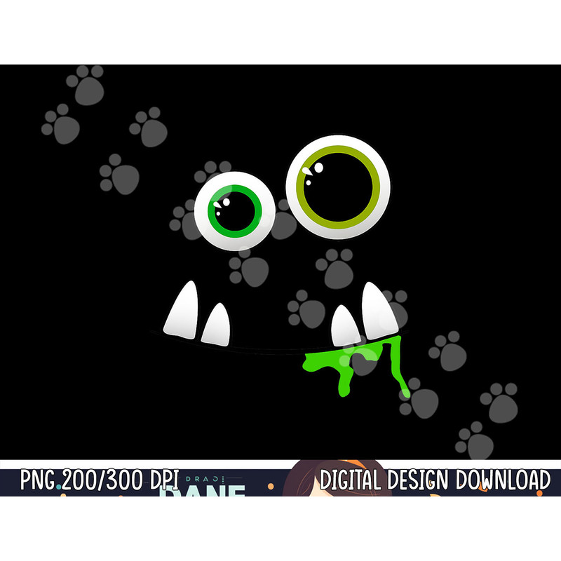 Cute Monster Face Halloween Group Costume Gift Tee png,sublimation copy.jpg