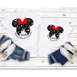 mother daughter vacation svg, eps, dxf and png - minnie mouse head with castle and fireworks - magic kingdom svg