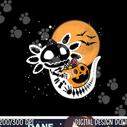 cute skeleton halloween axolotl png,sublimation copy
