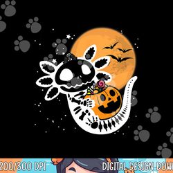 cute skeleton halloween axolotl png,sublimation copy