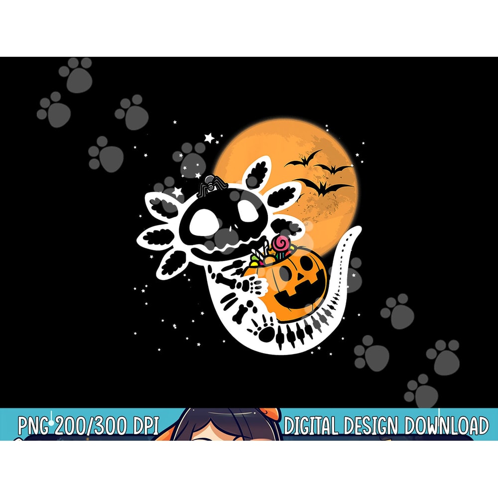 Cute Skeleton Halloween Axolotl png,sublimation copy.jpg