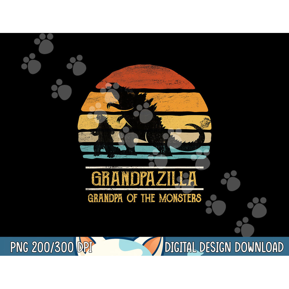 Grandpazilla Grandpa Of Monsters Retro Halloween Christmas  png,sublimation copy.jpg
