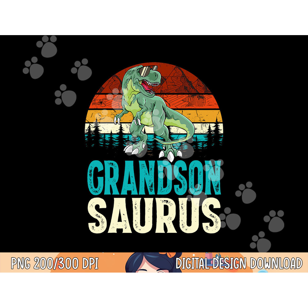 Grandsonsaurus T Rex Dinosaur Grandson Saurus Matching png,sublimation copy.jpg