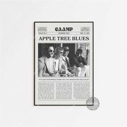 caamp newspaper print, apple tree blues poster, apple tree blues lyrics print, caamp poster, home decor, lavender days,