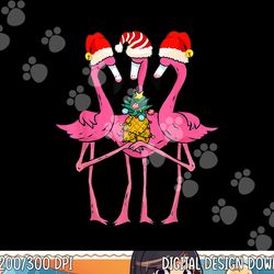 cute tropical flamingos and pineapple christmas in july png, sublimation copy