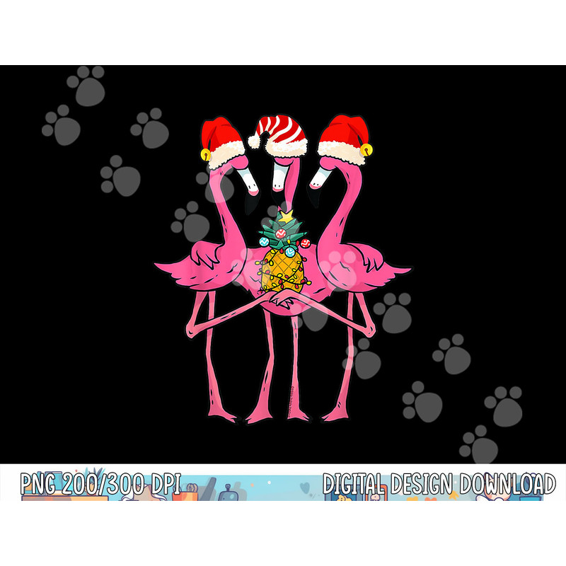 Cute Tropical Flamingos and Pineapple Christmas in July png, sublimation copy.jpg