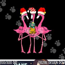 cute tropical flamingos and pineapple christmas in july png, sublimation copy