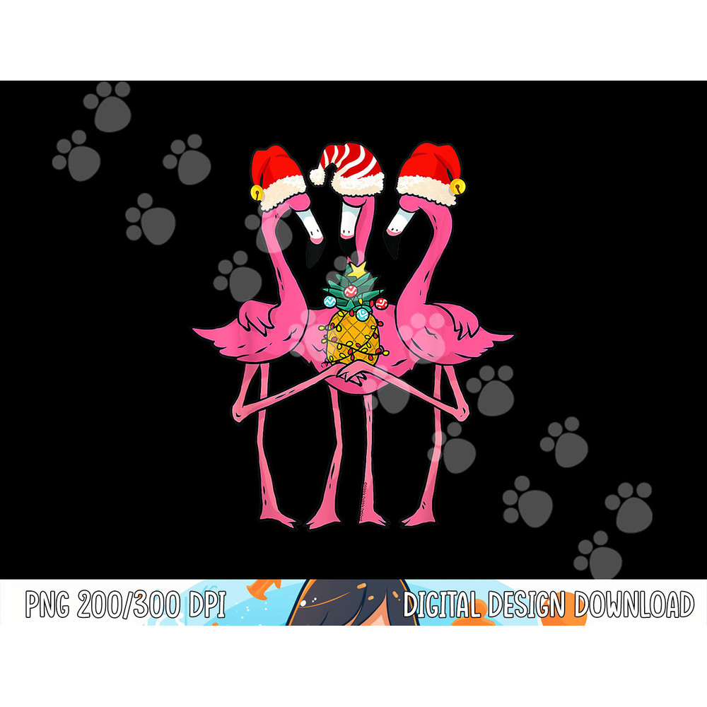 Cute Tropical Flamingos and Pineapple Christmas in July png, sublimation copy.jpg