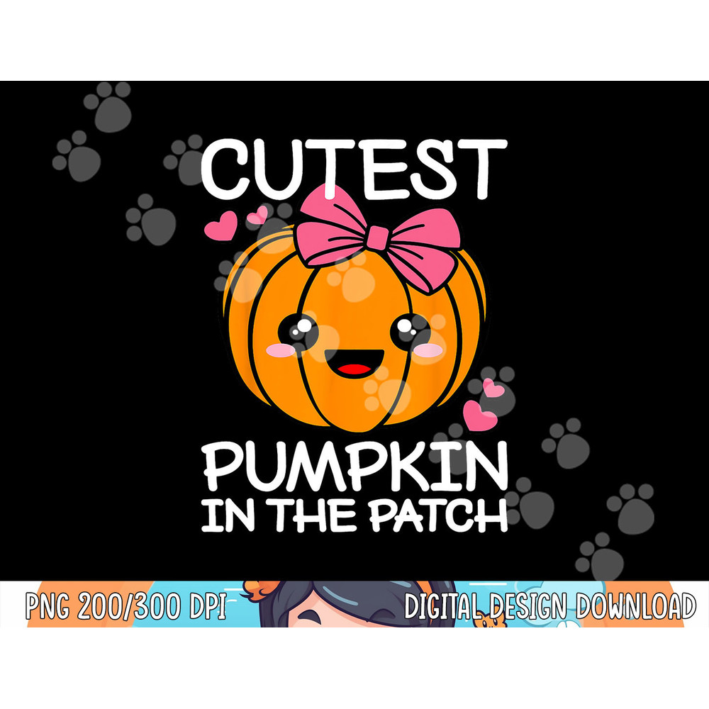 Cutest Pumpkin In The Patch Funny Halloween Thanksgiving png,sublimation copy.jpg