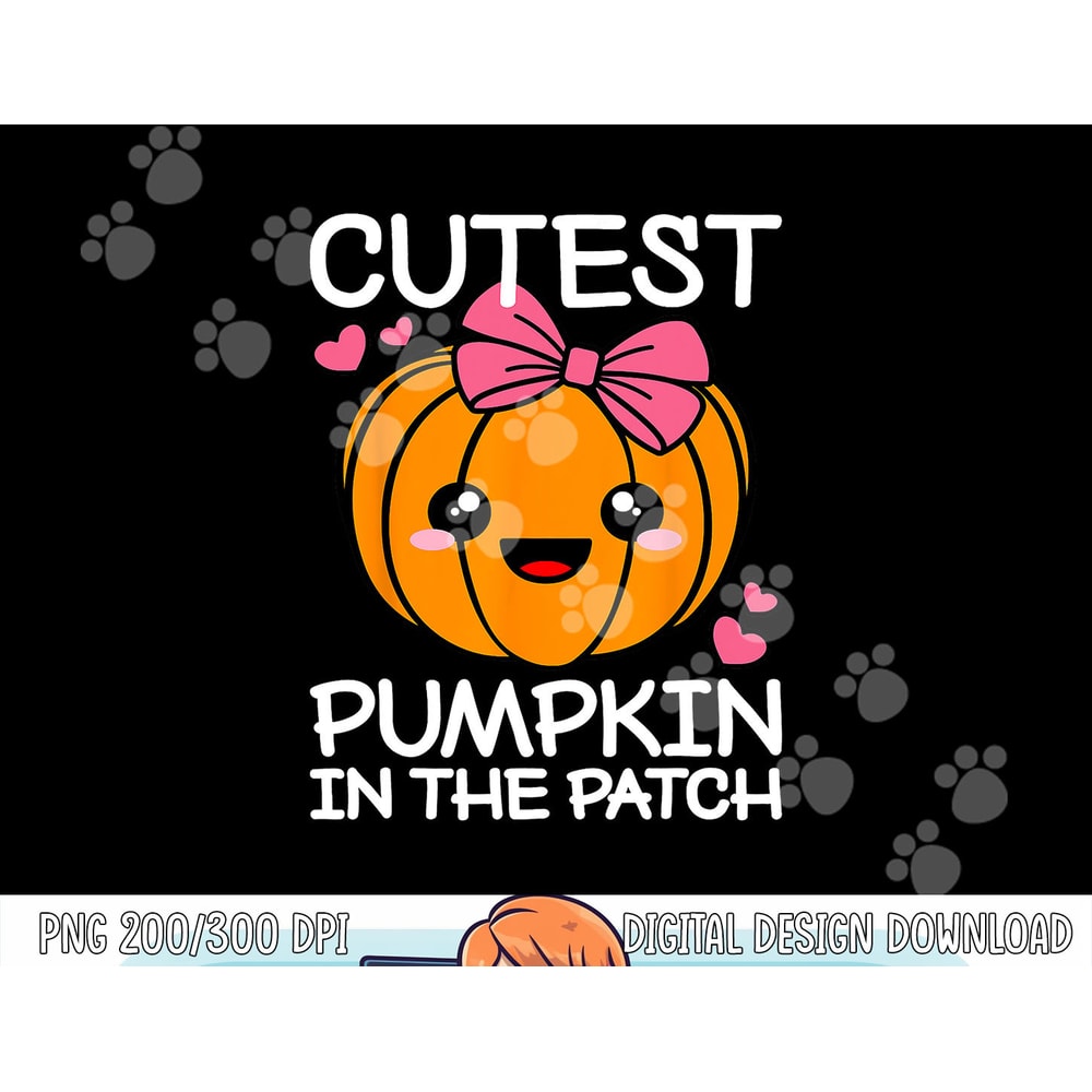 Cutest Pumpkin In The Patch Funny Halloween Thanksgiving png,sublimation copy.jpg