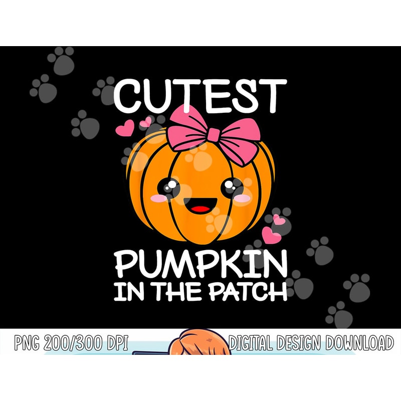 Cutest Pumpkin In The Patch Funny Halloween Thanksgiving png,sublimation copy.jpg
