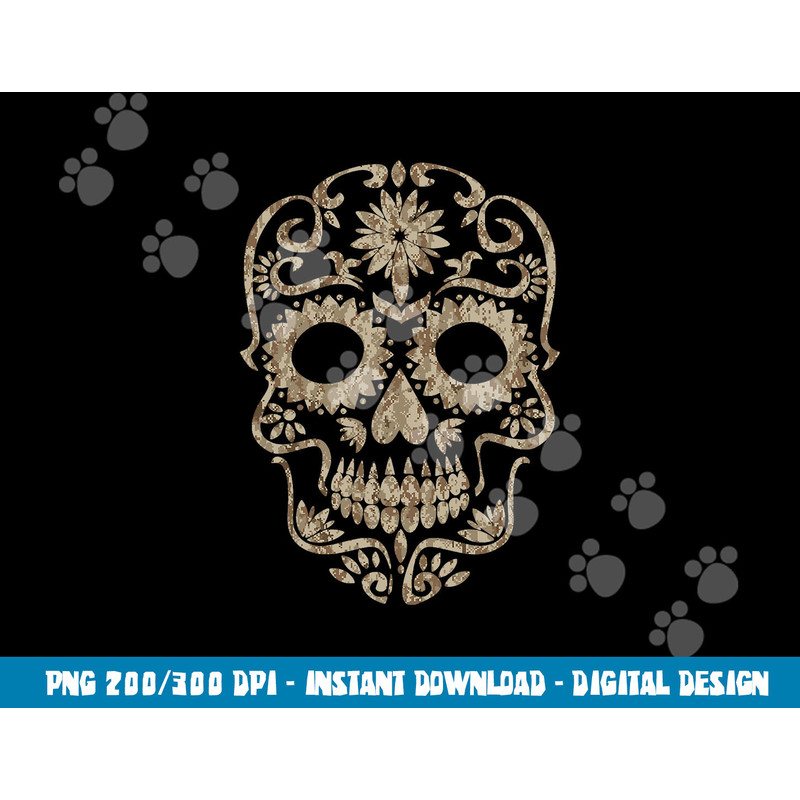 Cool Desert Camo Dia de Los Muertos Sugar Skull Camouflage  png,sublimation copy.jpg