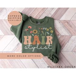Hair Stylist Sweatshirt Crewneck Sweater,Hair Dresser Sweatshirt For Her,Hair Hustler,Hairdresser Gift,Hairstylist Shirt