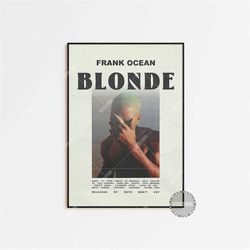 frank ocean posters / blonde poster / blonde tracklist / album cover poster poster print wall art, custom poster