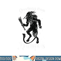 greetings from krampus, fun pre-germanic paganism  png,sublimation copy