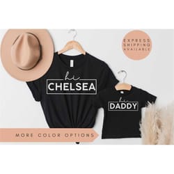 custom father daughter matching shirts, personalized dad gift, father daughter shirts,pregnancy announcement shirt,daddy