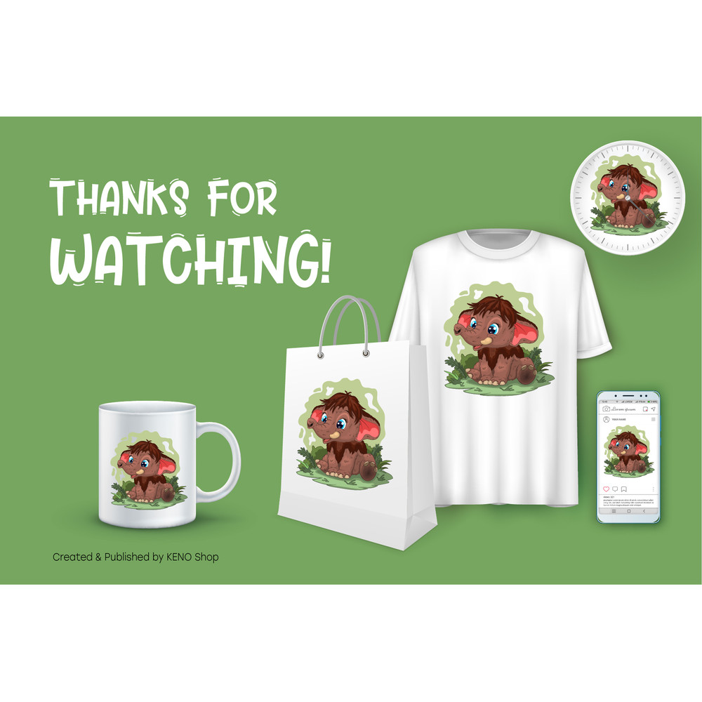 Cute Cartoon Mammoth_preview_3.jpg