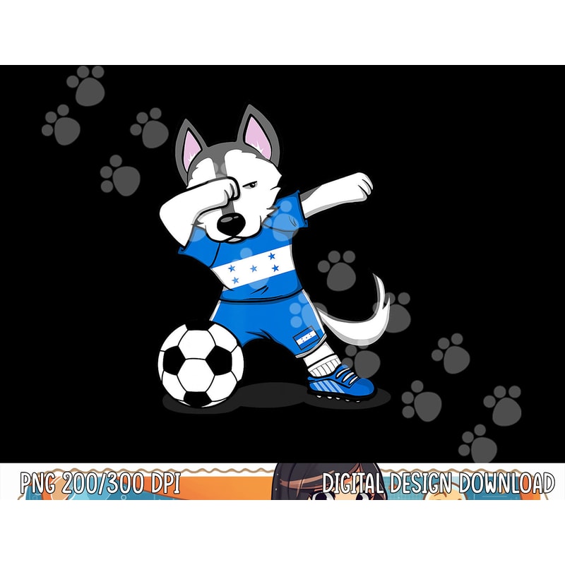 Dabbing Husky Dog Honduras Football - Honduran Flag Soccer png, sublimation copy.jpg