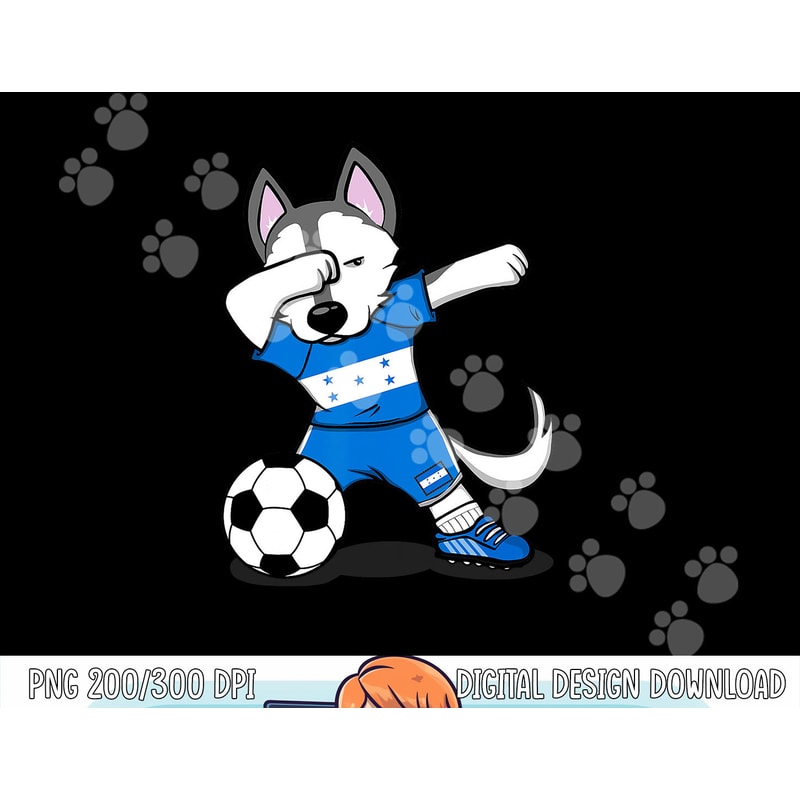 Dabbing Husky Dog Honduras Football - Honduran Flag Soccer png, sublimation copy.jpg