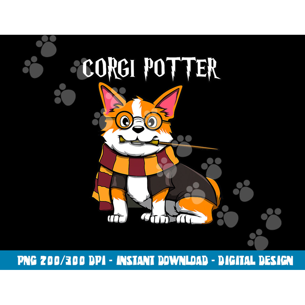 Corgi Potter - Gift For Corgi Lovers - Funny Pawter Dog  png, sublimation copy.jpg