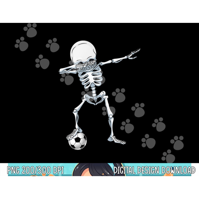 Dabbing Skeleton Soccer T Shirt Halloween Boys Kids Men Gift png,sublimation copy.jpg
