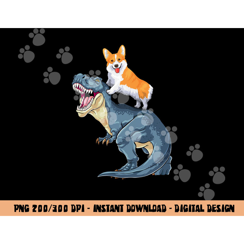 Corgi Riding Dinosaur T Rex Dog Funny Corgi Space Kids Boys png, sublimation copy.jpg
