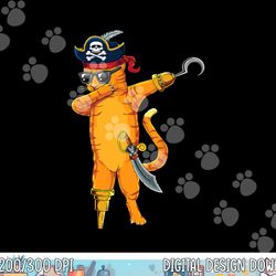dabbing spooky pirate cat halloween costume png, sublimation png, sublimation copy
