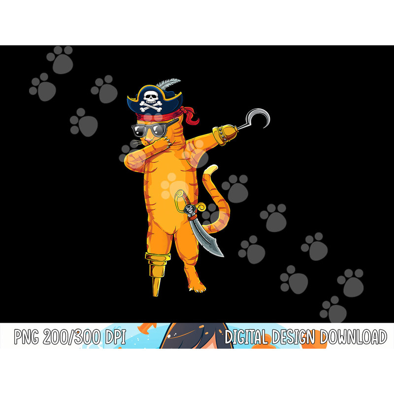 Dabbing spooky pirate cat Halloween costume png, sublimation png, sublimation copy.jpg