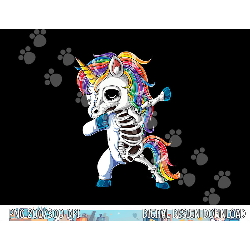 Dabbing Unicorn Skeleton T shirt Halloween Girls Dab Gifts png, sublimation copy.jpg