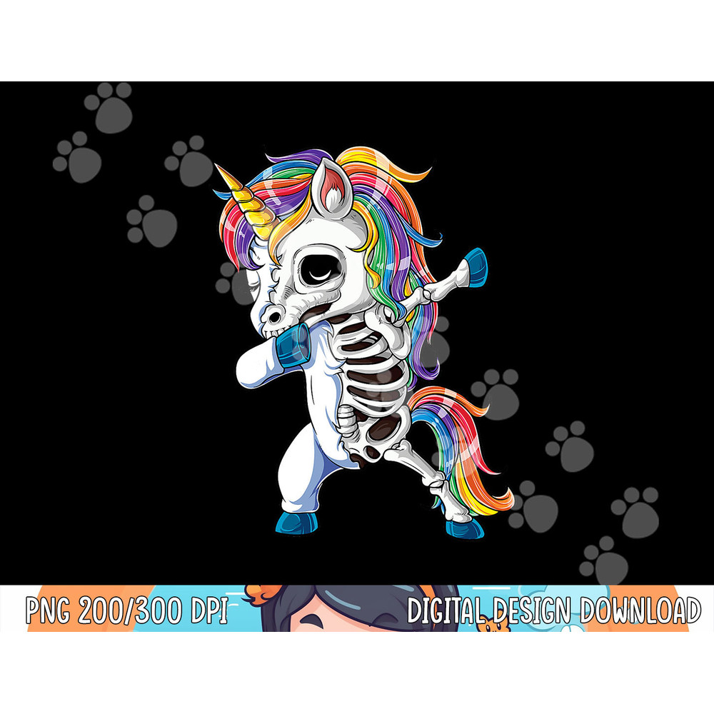 Dabbing Unicorn Skeleton T shirt Halloween Girls Dab Gifts png, sublimation copy.jpg