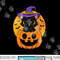 Halloween Black Cat Witch Hat Pumpkin For Kids Girls png, sublimation copy.jpg