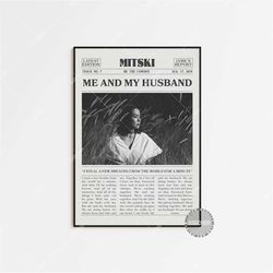 mitski retro newspaper print, me and my husband poster, me and my husband lyric print, mitski poster, be the cowboy post