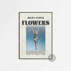 miley cyrus posters / flowers poster, album cover poster, poster print wall art, custom poster, home decor, miley cyrus,