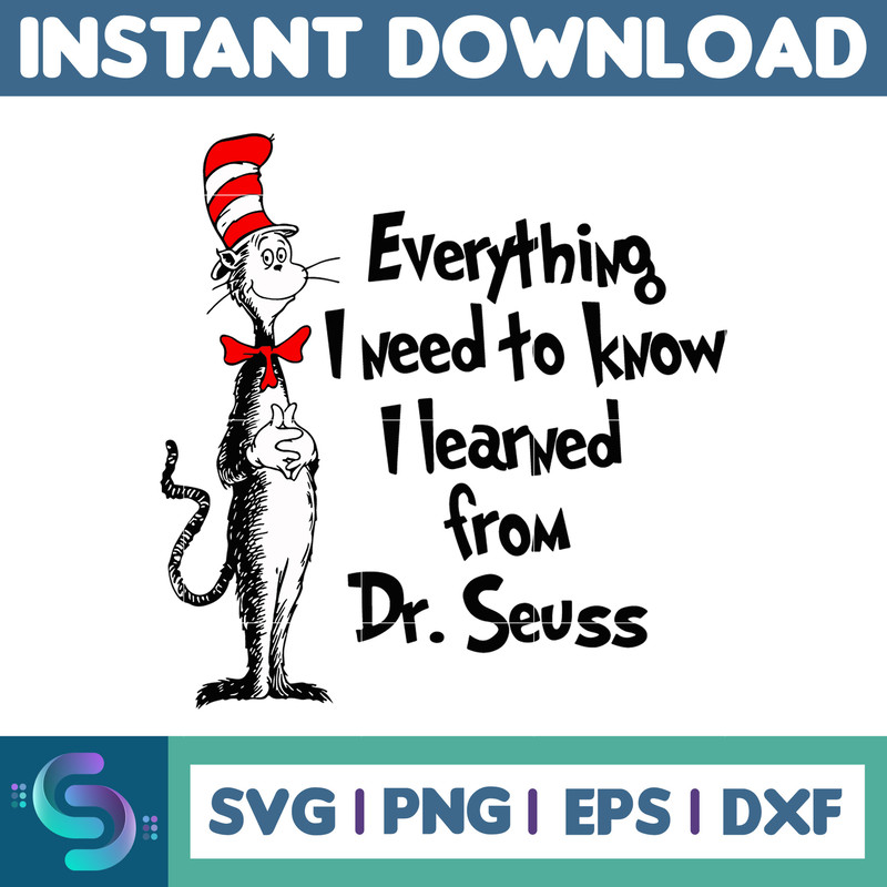 Dr.Suess Svg, Dxf, Png, Dr.Suess book Png, Dr. Suess Png, Sublimation, Cat in the Hat cricut, Instant Download (82).jpg